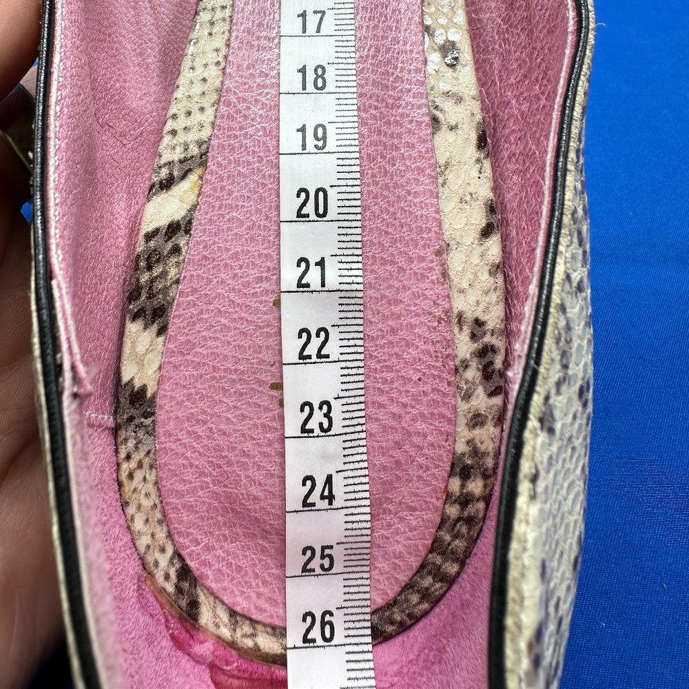 SIBYL VANE Snakeskin Pumps / Python Snake Skin Stiletto Heels Sybil Sz 10 - Picture 15 of 16